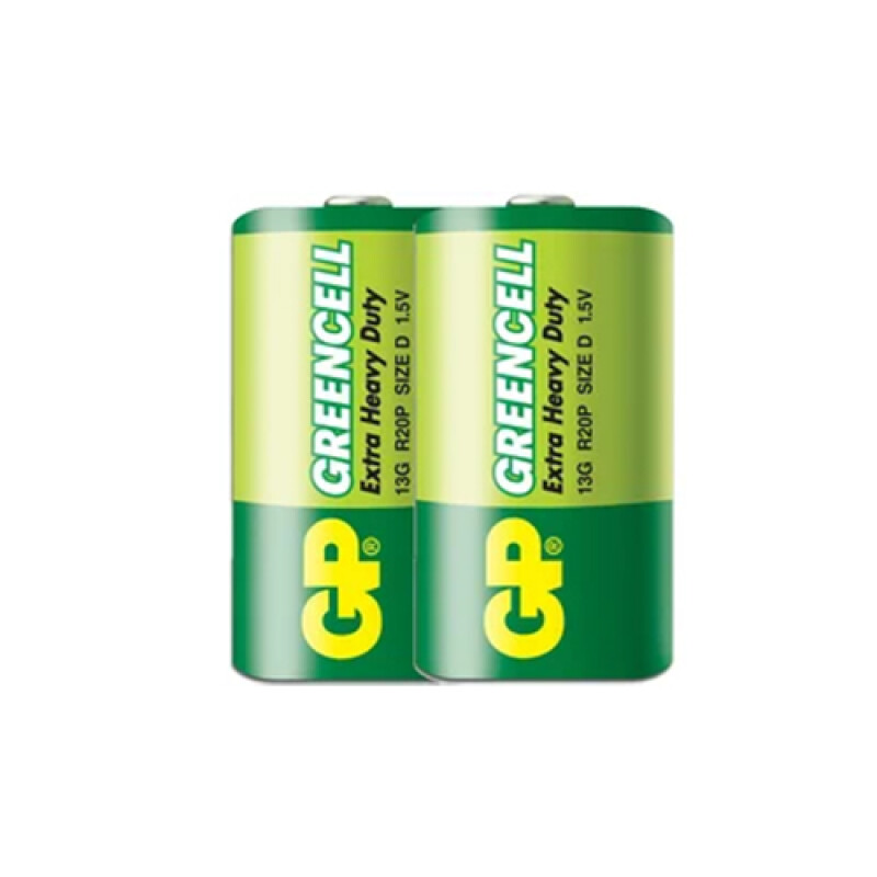 Gp 13G R20 Greencell D (Büyük) Boy 2Li Çinko Karbon Pil