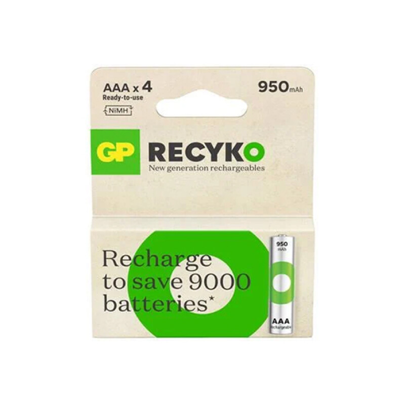 GP RECYKO 1000 MAH R03 AAA 4 LÜ GP100AAAHCE-2EB4