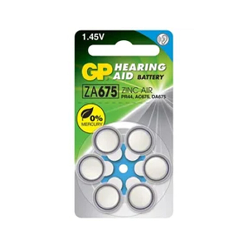 GP ZA675 6Lı İşitme Cihazı Pili - PR44,AC675,DA675